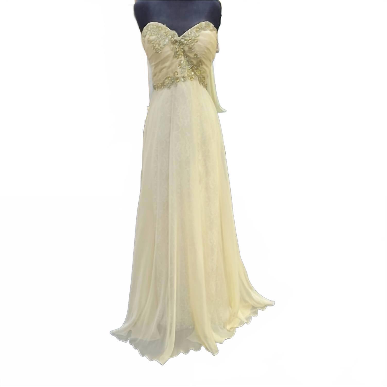 New Karishma Creations Women's Strapless Flowy Dress In Champagne